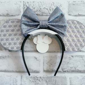 Light Up Spaceship Earth (Interchangeable) Mouse Ears, Disney Epcot Ears, Magnetic, 3D Printed Mickey Ears, Minnie Ears