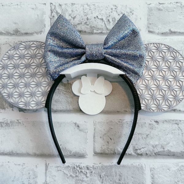Light Up Spaceship Earth (Interchangeable) Mouse Ears, Disney Epcot Ears, Magnetic, 3D Printed Mickey Ears, Minnie Ears