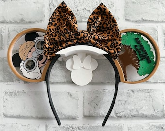 Safari Adventure (Interchangeable) Mouse Ears, Disney Ears, Magnetic, 3D Printed Mickey Ears, Minnie Ears, Animal Kingdom, Tree of Life