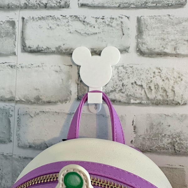 Mouse Backpack Wall Hook, loungefly backpack, Backpack display, Backpack Hanger 3D Printed