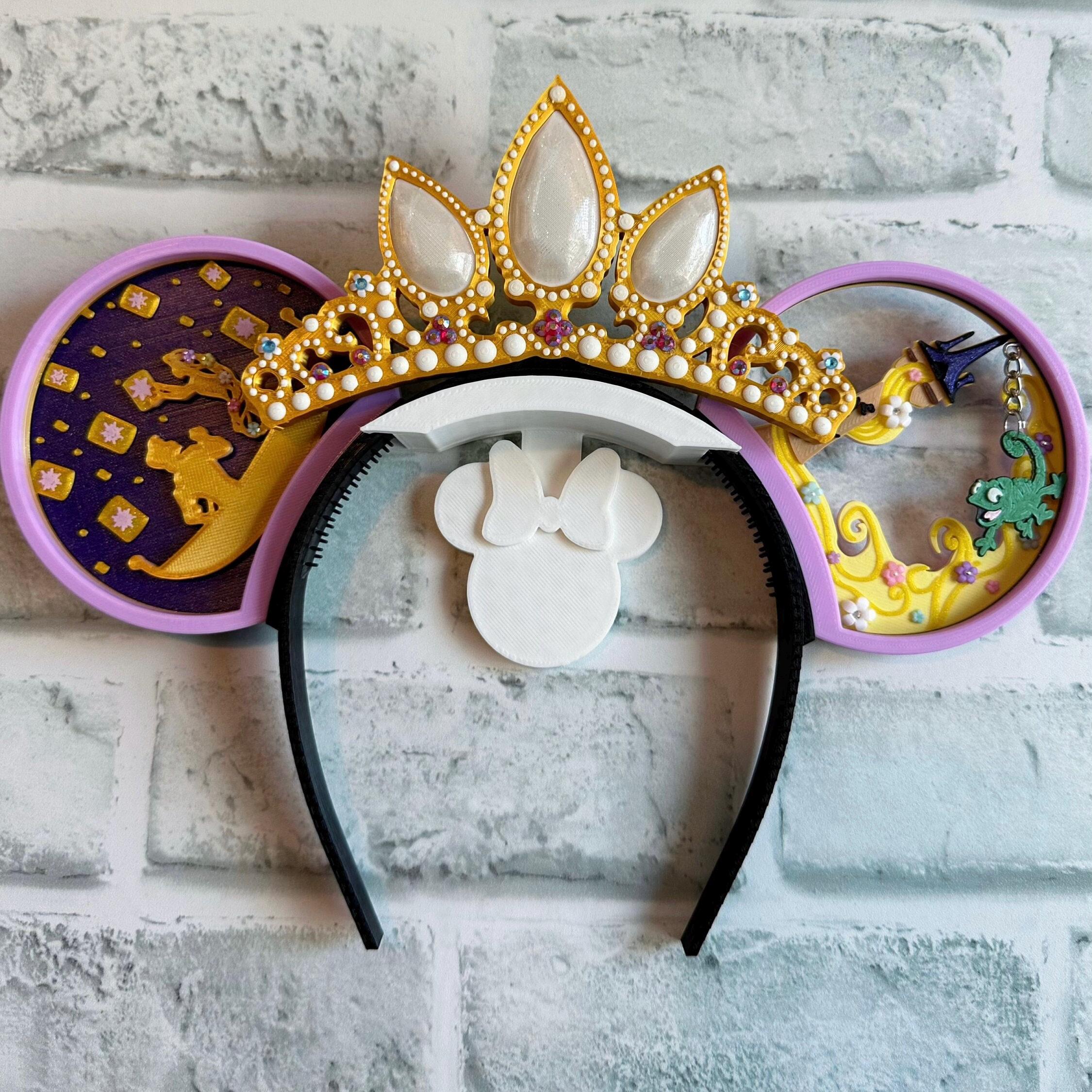 Ariel and Rapunzel Disney ears- The Little Mermaid and Tangled Inspired Disney Loungefly Princess Stained Glass Little Mermaid Ariel  main image 4