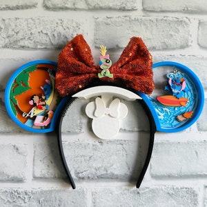 Ohana Interchangeable Mouse Ears, Lilo & Stitch ears, stitch, Disney Ears, Magnetic, 3D Printed Mickey Ears, Minnie Ears, experiment 626