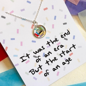 The Eras Tour Real Confetti Necklace - 925 Silver or Gold Plated - Unique Gift for Swifti - Resin Necklace - Avaliable Differents Sizes