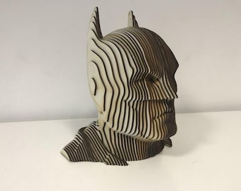 Batman Bust, 3D Wooden Trophy Head