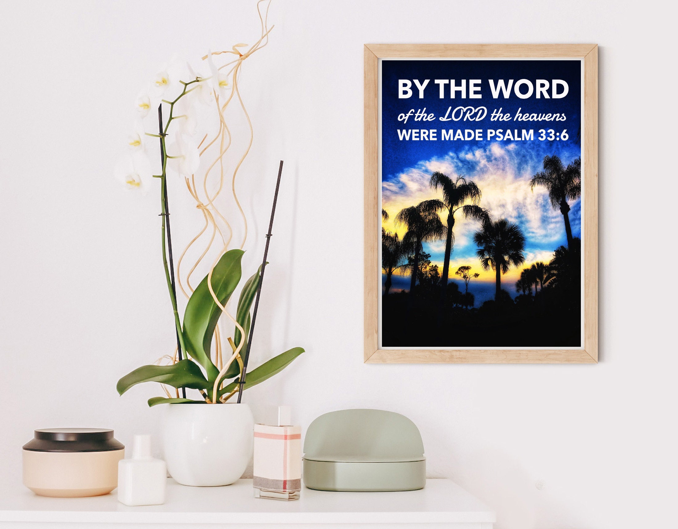 Bible Verse ART Printable Palm Tree Prints Psalm PRINTABLE | Etsy
