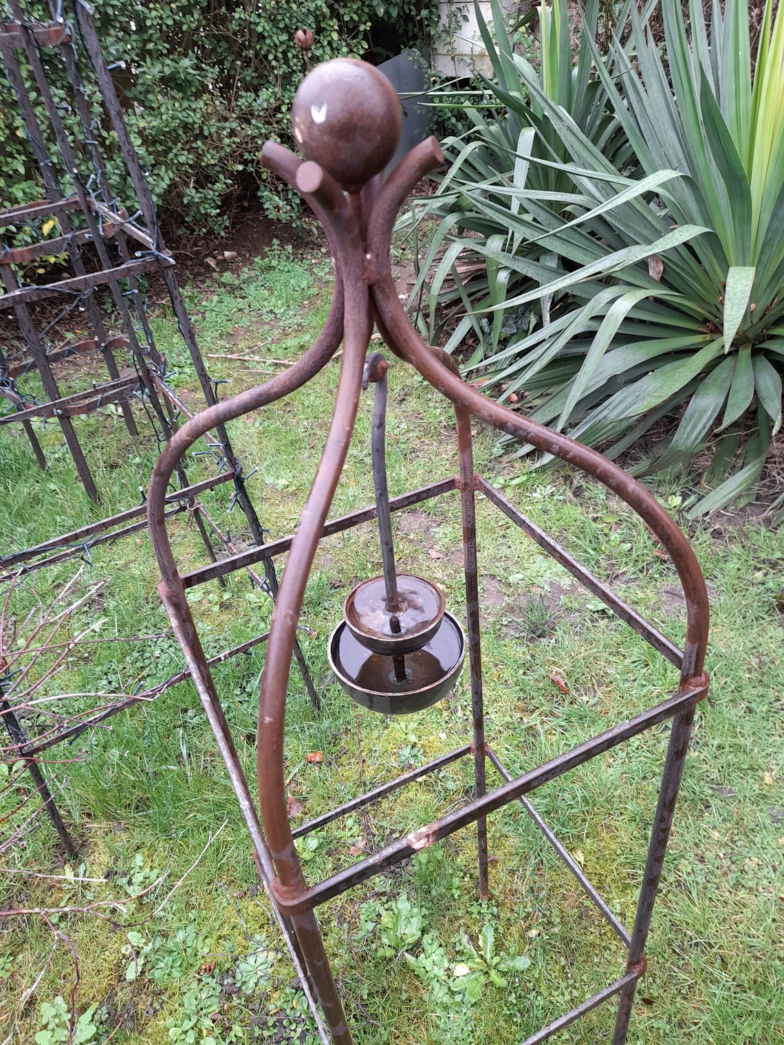 Hanging 2 tier Rain Catcher Plant Support Plant Stake Etsy