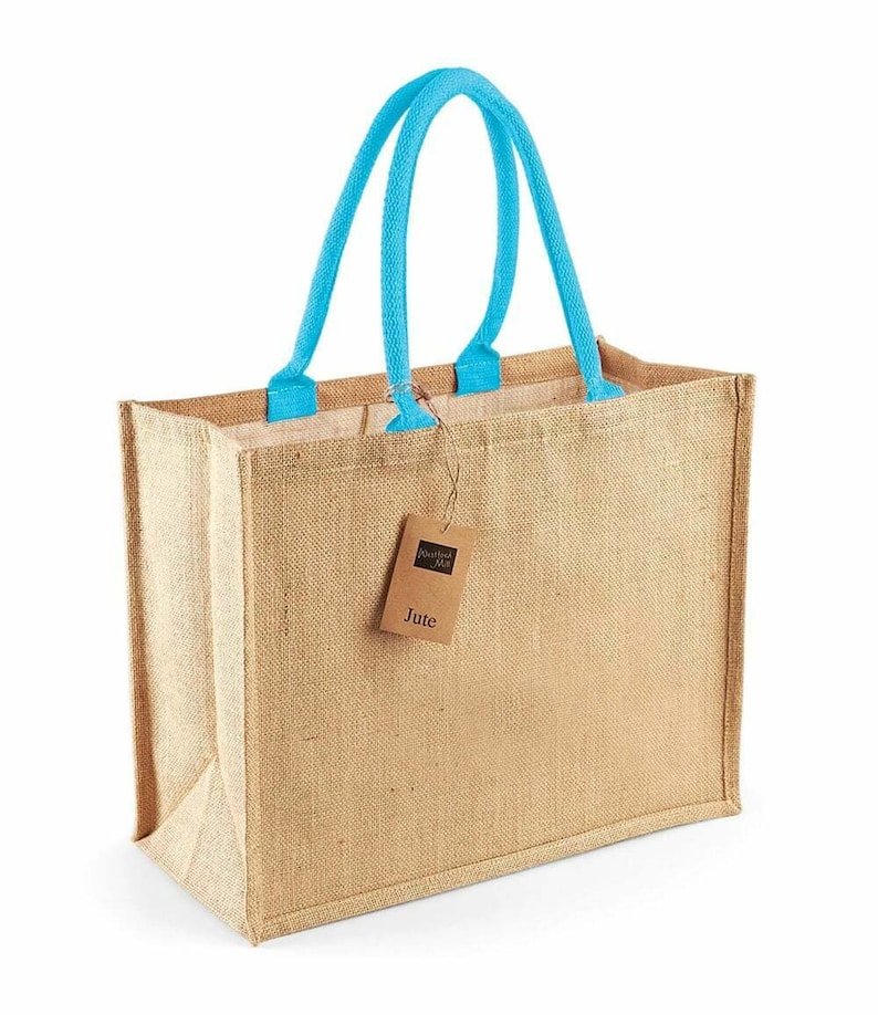 Personalised Jute Shopping Groceries Tote Handbag Supermarket Mothers Day Birthday Brown Bag Picnic Mummy Gift Present Special Resuable
