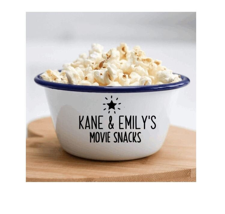 Personalised snack bowl Enamel Bowl Enamel Snack Bowl Etsy