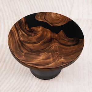 19-Inch Epoxy Round Tabletop – Glossy Resin for Modern Interiors | Lumber Grand