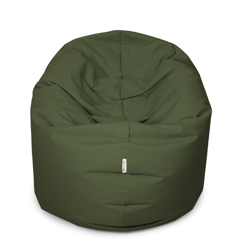 2 Varianten In 1 Sitzsack Sitzkissen Bean Bag Gamer Kissen Sessel Neu Olive - 300-18