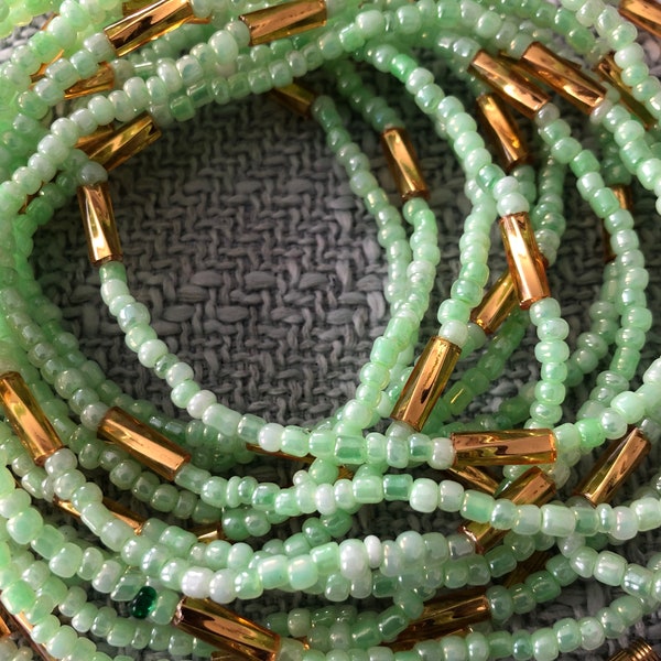 GREEN WAIST BEADS