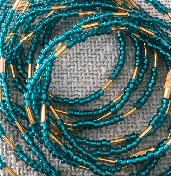 Turquoise African Waist Beads Etsy