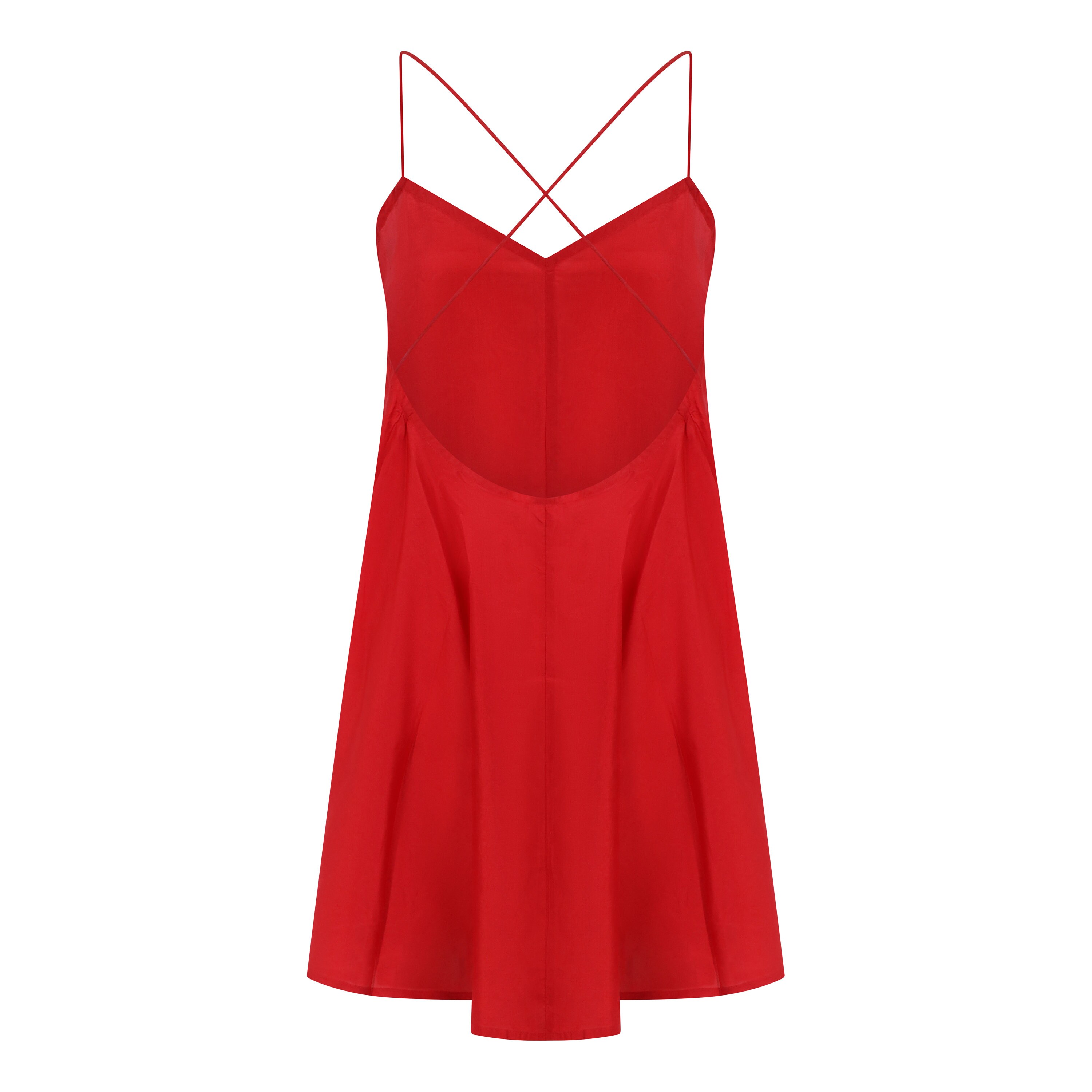 SHAKTI Silk Slip Dress 100 Silk, Hand Dyed, Boho, Red, Slip Dress