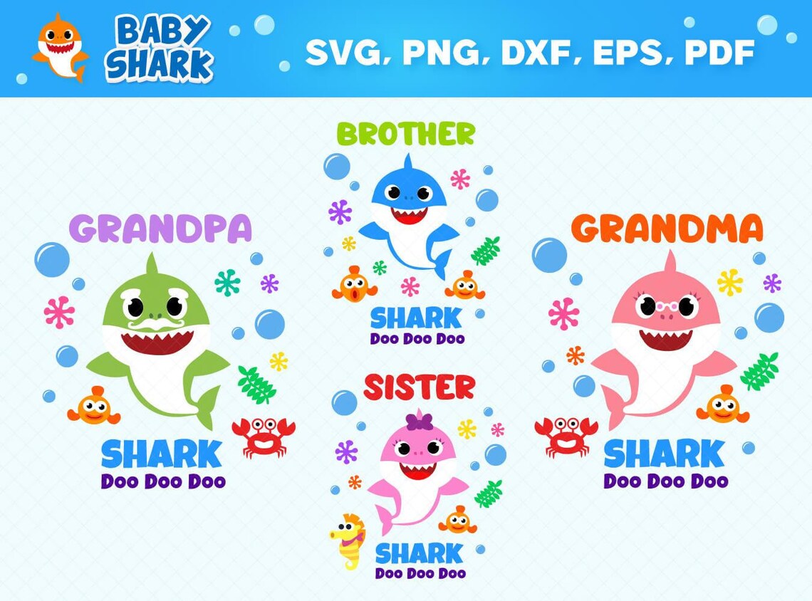 Download 12in1 T-Shirt Design Shark Family SVG Bundle 3.0 | Etsy