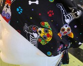 Day of the Dead dogs unisex scrub hat