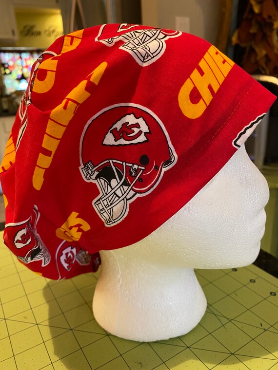 Kansas City Chiefs euro style scrub chemo biker or chef hat Etsy