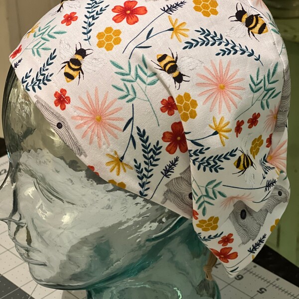 Beehive euro style scrub cap