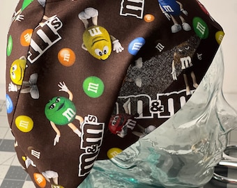 Chocolate Candy Print Surgical Cap: Adjustable Medical Scrub Hat