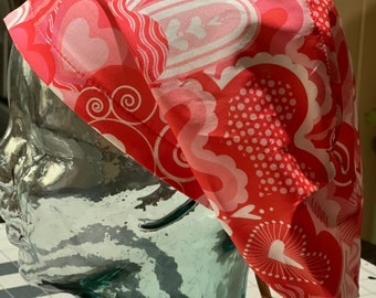 Vintage vibe valentines euro style scrub cap