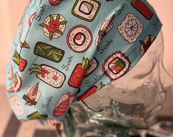 Sushi euro style scrub cap.