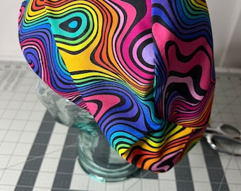 Psychedelic euro style scrub cap.