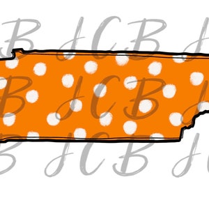 Tennessee PNG TN State Polka Dot Digital Download File