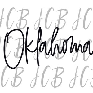 Oklahoma SVG and PNG simple design digital download