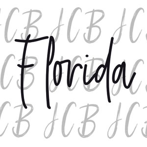 Florida Simple Font PNG and SVG File