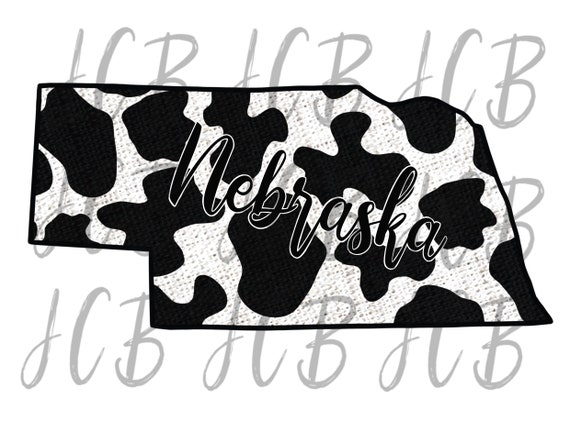 Nebraska State Cow Print for Sublimation PNG File