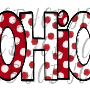 Ohio Png Polka Dot digital download design