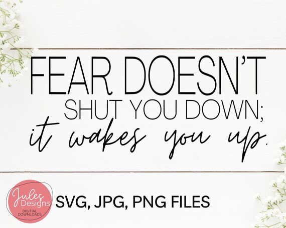 Citation Divergente La Peur Ne Vous Arrete Pas Il Vous Etsy France