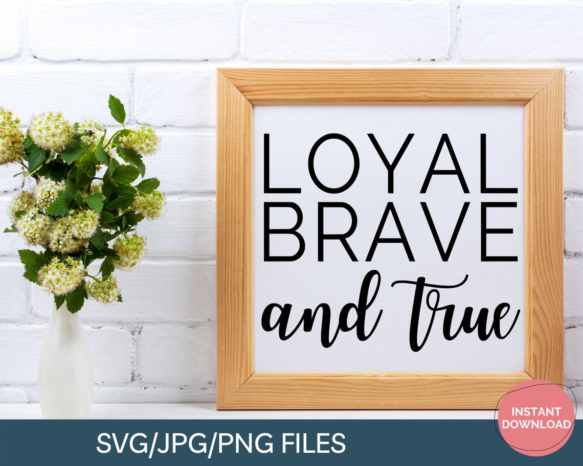 Disney Inspired Quote Loyal Brave and True Mulan Quote Etsy