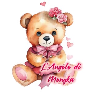 Dolci clipart di orsacchiotti per San Valentino o per Battesimo