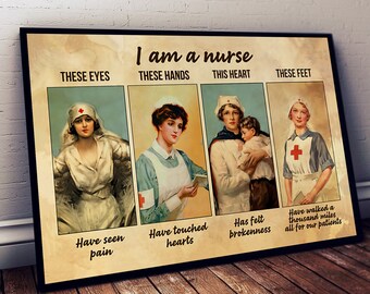 NURSE Set of 4 Prints Office Decor Wall Art Nursing Student Graduation Gift 1876