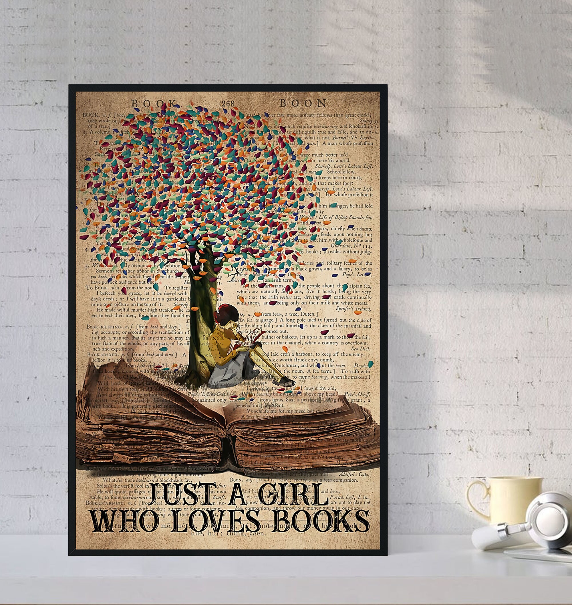 Just A Girl Who Loves Books Poster Love reading poster Book Etsy