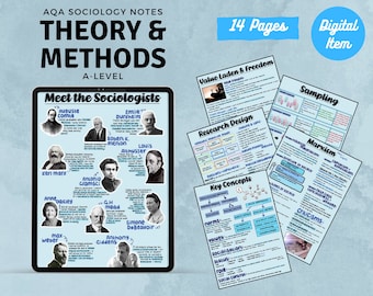 AQA A-level Sociology notes: Theory and Methods