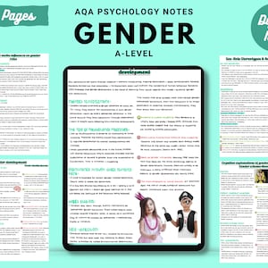 Notes imprimables manuscrites complètes de niveau A en psychologie AQA : GENRE
