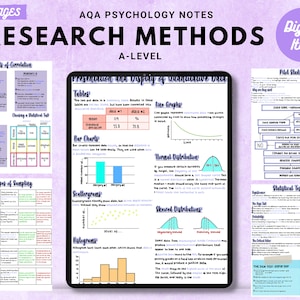 Notes imprimables manuscrites complètes de niveau A en psychologie AQA : MÉTHODES DE RECHERCHE