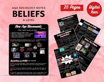 AQA A-level Sociology notes: BELIEFS