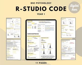 Bsc Psychology Complete year 1 notes: R-Studio Code