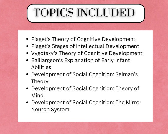 Cognition and top development psychology aqa