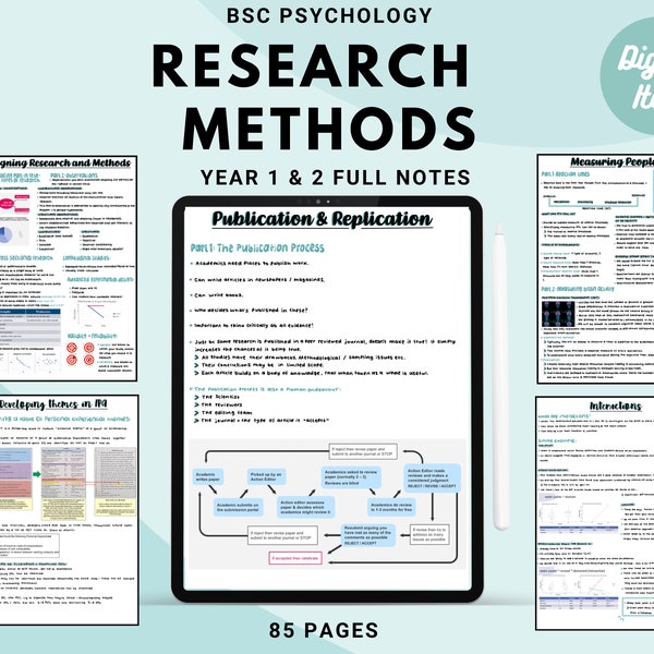 Bsc Psychology komplette Notizen: JAHR 1 & 2 FORSCHUNGSMETHODEN