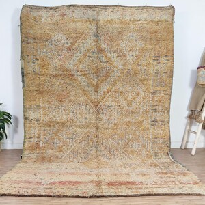Alfombra Boujaad vintage, alfombra marroquí color melocotón, 1,8 x 3 m