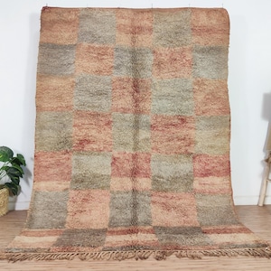 Vintage Marokkanischer Teppich, Pfirsich Boujaad 17 x 25 cm