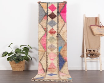 vintage moroccan runner rug - hallway runner rug moroccan - berber runner rug - Vintage Runner rug 2x9 FT - Stairs runner rug - Boujaad rug