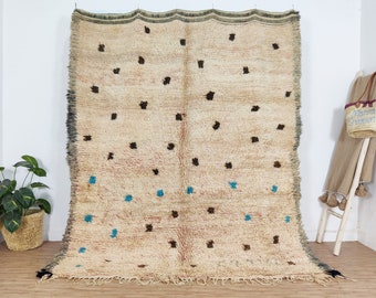 Vintage Moroccan rug - Berber rug - Unique rug - Peach Boujaad rug - Morrocan rug 6x7 - Handmade rug - Living room rug - 70s rug - Teppich
