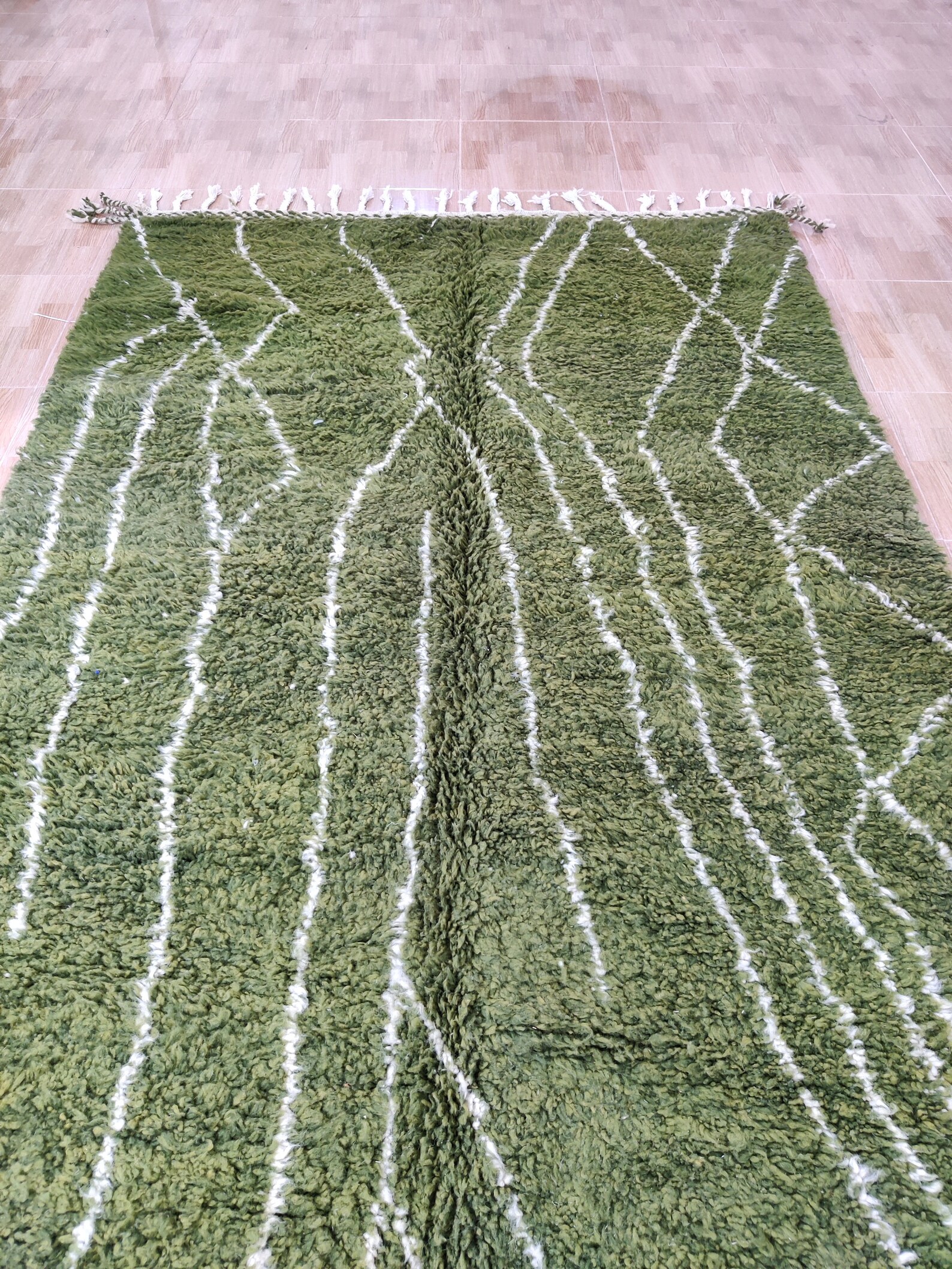 Moroccan Rug Green Moroccan Rug Teal Hand Knotted Wool Rug Etsy