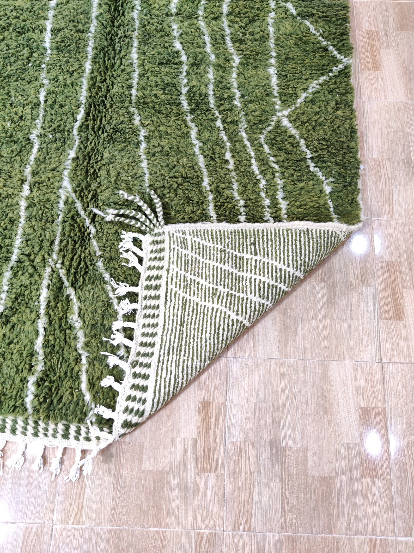 Moroccan Rug Green Moroccan Rug Teal Hand Knotted Wool Rug Etsy