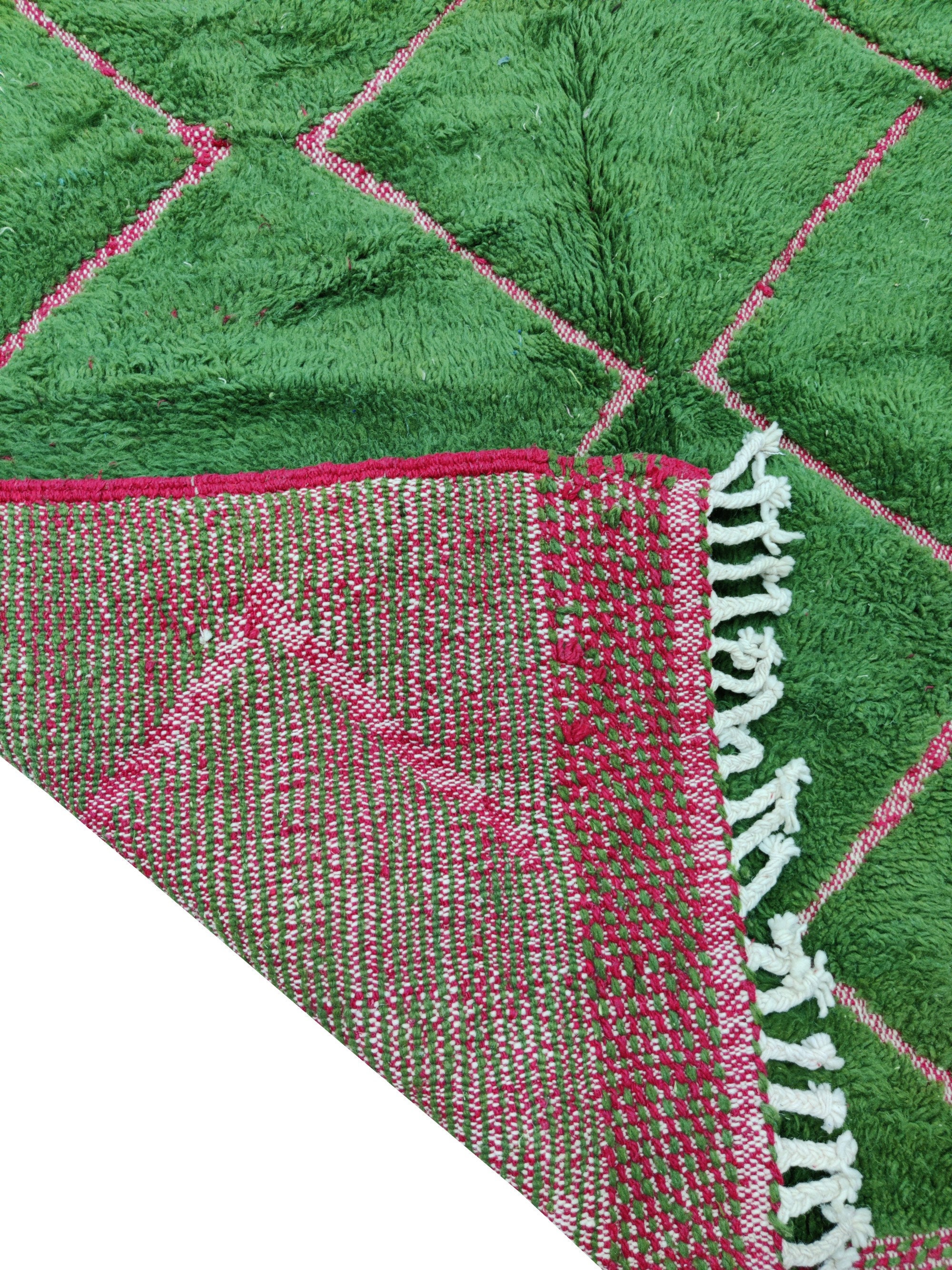 Moroccan Rug Green Moroccan Rug Teal Hand Knotted Wool Rug Etsy