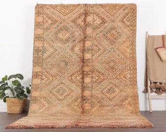 Dywan marokański w stylu vintage - Dywan berberyjski - Dywan brzoskwiniowy Boujaad - Dywan do salonu - Berber Teppich - Dywan ręcznie robiony - Dywan marokański 6x11 - Dywan boho